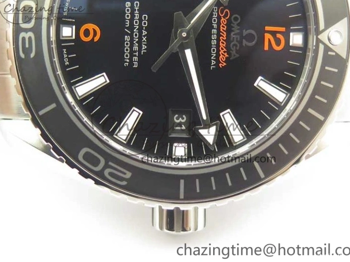 0117 Durable Planet Ocean Professional Ceramic Bezel 45.5mm 1:1 VSF Best Edition Orange Markers on SS Bracelet A8500 Super Clone 8052